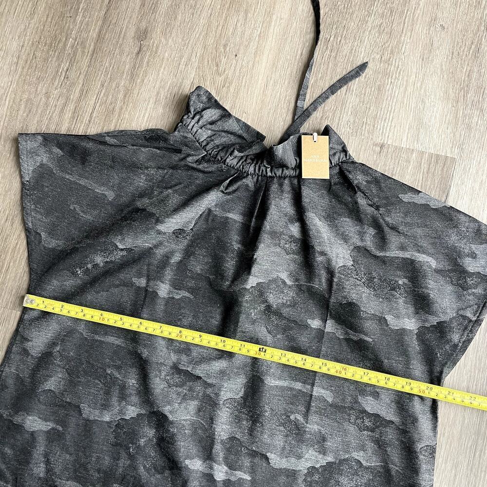 NWT Ann Mashburn Atalier Ruffle Dress Grey in Camo Jacquard Medium - Picture 5 of 8